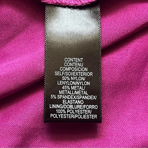 Nordstrom V Neck Mini Slip Dress Womens XS Pink Purple Stretchy NWOT Adjustable - Picture 11 of 12